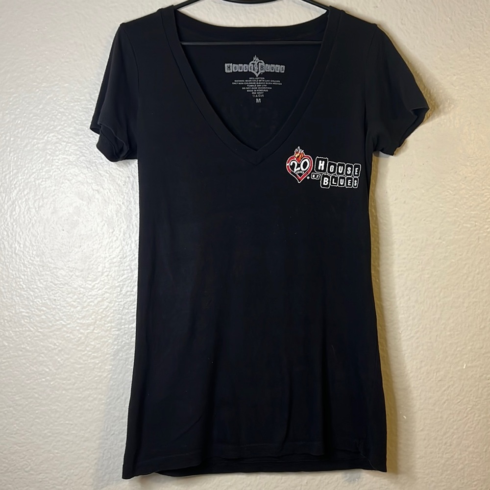 House of Blues 20 years black V-neck